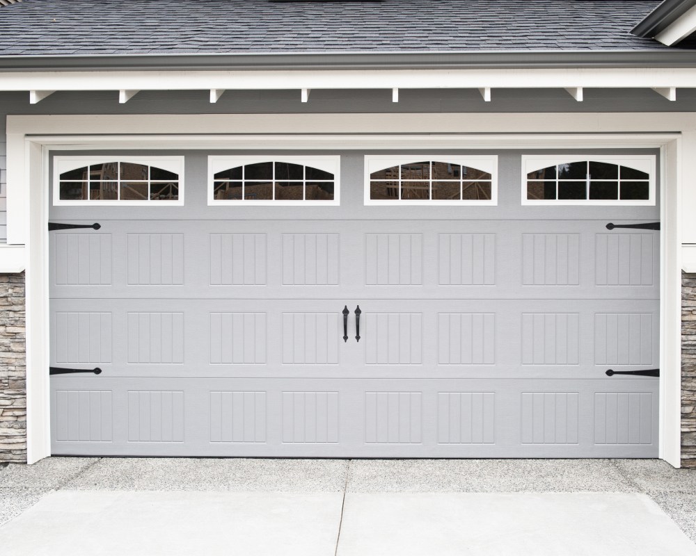 grey garage door installed Johnstown OH